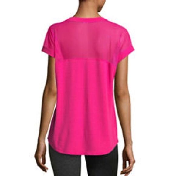 Breast Cancer Awareness Sheer Shoulder Top NEW - Picture 6 of 14